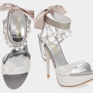 GUESS by Marciano Stevie Platform Silver Sandal